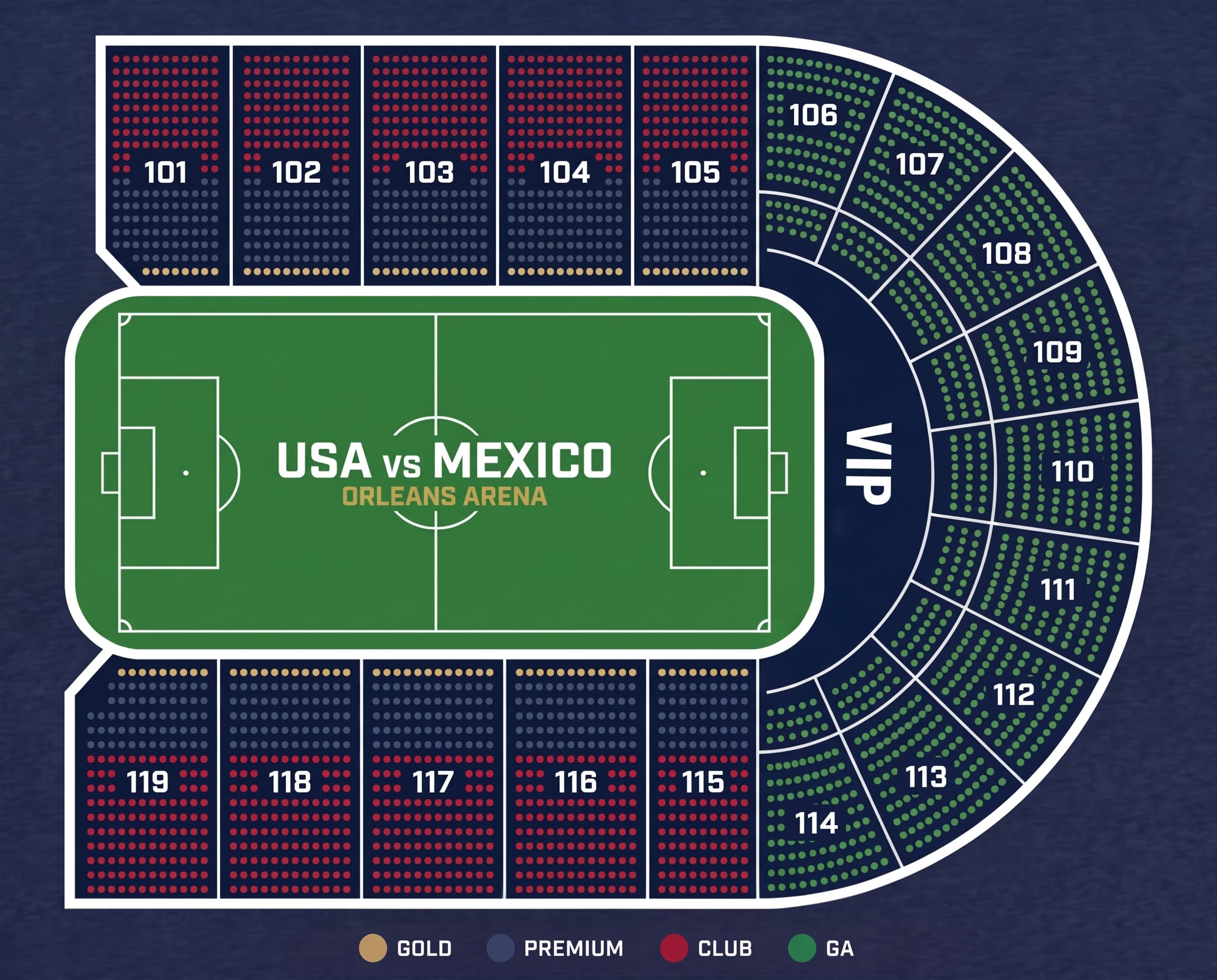 Orleans Arena seating chart — Copa Las Vegas